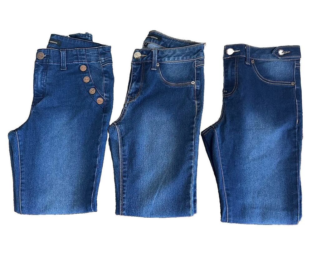 A3 Denim Women’s Dark Wash Button Detail Stretchy Skinny Jeans Size 6 Lot Of 3
